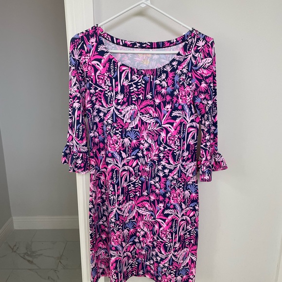 NWT Lilly Pulitzer UPF 50+ Sophie Ruffle Dress. XS - Picture 8 of 8